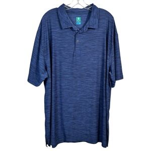 Protour Cool Play Blue Spacedye Moisture Wick Golfing Golf Polo Shirt XXL Summer